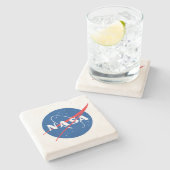 Iconisch NASA Square Geo Limestone Onderzetter (Zijkant)
