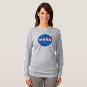 Iconisch NASA T-shirt voor dames (Moon Grey) (Voorkant volledig)