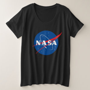 Iconisch NASA Vrouwen Plus T-shirt (Eclipse Black)