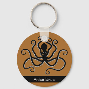 Iconisch octopus uit Minoan Marine Style Pottery Sleutelhanger
