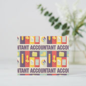 Iconisch ontwerp van professionele accountant briefkaart (Staand voorkant)