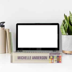 Iconisch ontwerp van professionele accountant naambordje