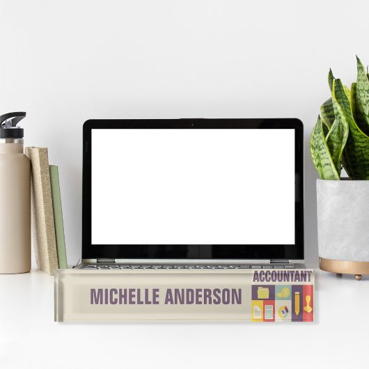 Iconisch ontwerp van professionele accountant naambordje