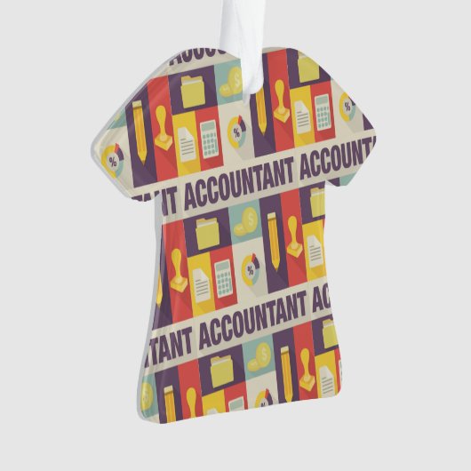 Iconisch ontwerp van professionele accountant ornament (voorkant)