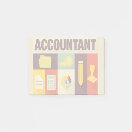 Iconisch ontwerp van professionele accountant post-it® notes (Voorkant)
