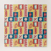 Iconisch ontwerp voor reparatiewerktuig voor profe legpuzzel (Horizontaal)