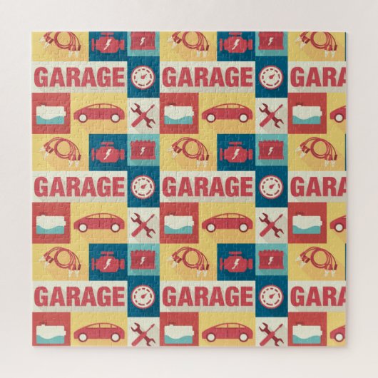 Iconisch ontwerp voor reparatiewerktuig voor profe legpuzzel (Verticaal)