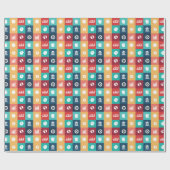 Iconisch oogmerk voor professionele bankiers cadeaupapier (Vlak)