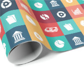 Iconisch oogmerk voor professionele bankiers cadeaupapier (Rol Hoek)