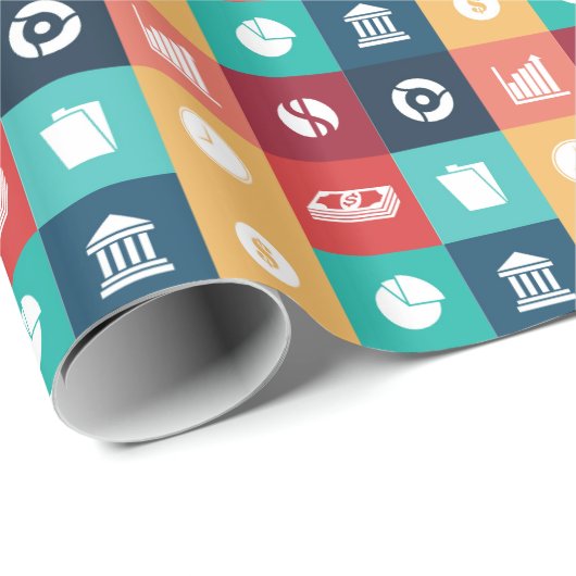 Iconisch oogmerk voor professionele bankiers cadeaupapier (Rol Hoek)