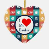 Iconisch oogmerk voor professionele bankiers keramisch ornament (Voorkant)