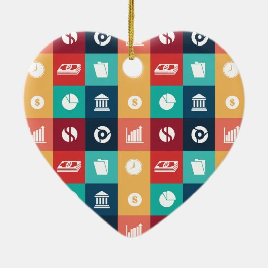 Iconisch oogmerk voor professionele bankiers keramisch ornament (Achterkant)