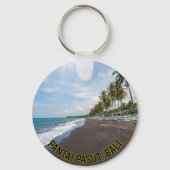 Iconisch Pasut Strand Bali Zonsondergang Palmboom  Sleutelhanger (Achterkant)