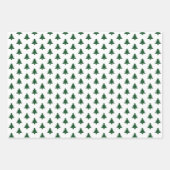 Iconisch patroon met groene/witte kerstboom inpakpapier vel (Voorkant)