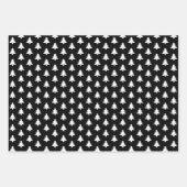 Iconisch patroon met zwarte/witte kerstboom inpakpapier vel (Voorkant 3)