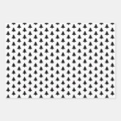 Iconisch patroon met zwarte/witte kerstboom inpakpapier vel (Voorkant)