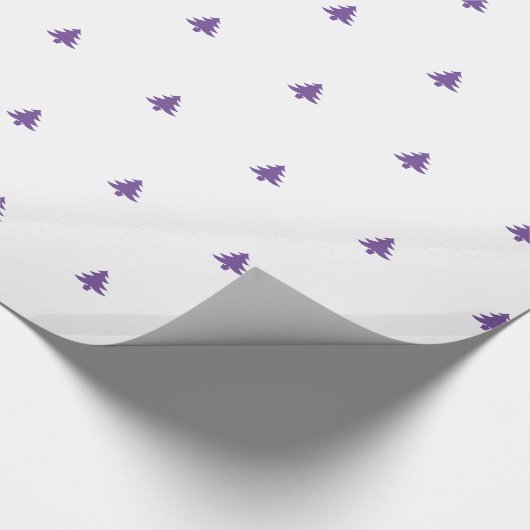 Iconisch patroon Paars/witte kerstboom Cadeaupapier (Hoek)