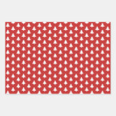 Iconisch patroon rode/witte kerstboom inpakpapier vel (Voorkant 3)