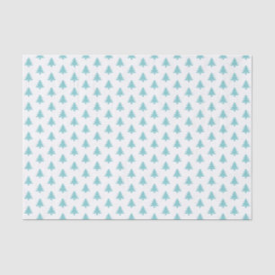 Iconisch patroon van Aqua/White-kerstboom Tissuepapier