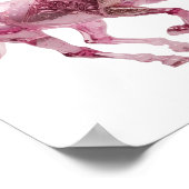 Iconisch Roze ROZE GLAS PAARD Statement Design Poster (Hoek)