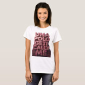 Iconisch roze UNA POLO GET CALL ME Grafisch ontwer (Voorkant volledig)