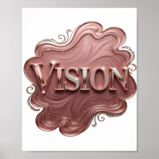 Iconisch Roze VISION Poster (Voorkant)