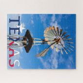 Iconisch Texaans Afbeelding, Windmolen en Texaanse Legpuzzel (Horizontaal)