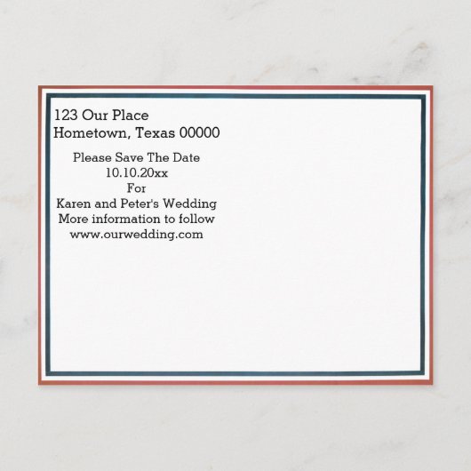 Iconisch  Uncle Sam Save The Date Aankondigingskaart (Achterkant)