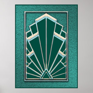 Iconisch vormgegeven art deco poster