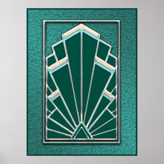 Iconisch vormgegeven art deco poster (Voorkant)