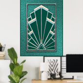Iconisch vormgegeven art deco poster (Thuiskantoor)