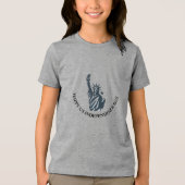 Iconisch Vrijheidsbeeld Torch Logo Tri-Blend Shirt (Voorkant)