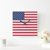 Iconisch VS vlag embleem, Patriottische Amerikaans Vierkante Klok (Huis)
