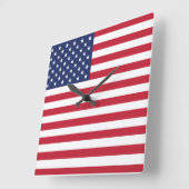 Iconisch VS vlag embleem, Patriottische Amerikaans Vierkante Klok (Hoek)