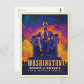 Iconisch Washington D.C. met Lincoln Memorial Briefkaart (Voorkant / Achterkant)