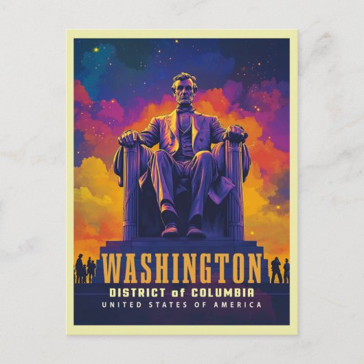 Iconisch Washington D.C. met Lincoln Memorial Briefkaart (Voorkant)