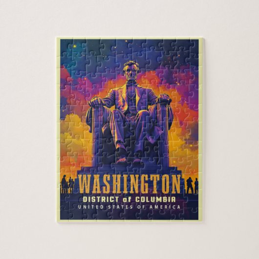 Iconisch Washington D.C. met Lincoln Memorial Legpuzzel (Verticaal)