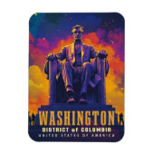 Iconisch Washington D.C. met Lincoln Memorial Magneet (Verticaal)