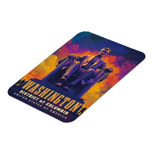 Iconisch Washington D.C. met Lincoln Memorial Magneet (Linkerzijde)