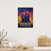 Iconisch Washington D.C. met Lincoln Memorial Poster (Keuken)