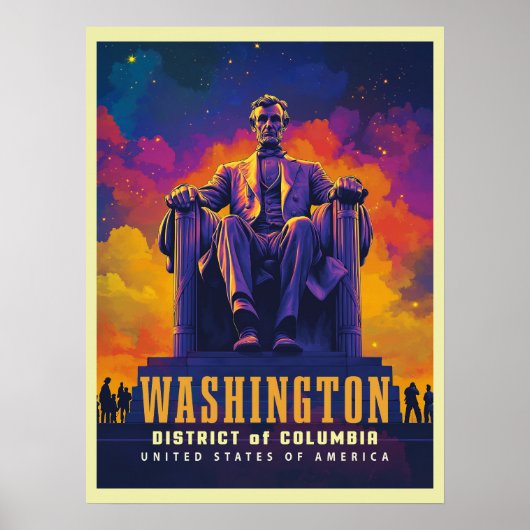 Iconisch Washington D.C. met Lincoln Memorial Poster (Voorkant)