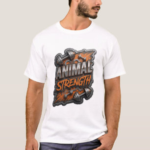 Iconisch Zilver DIERSTERKTE Tekst Design T-shirt