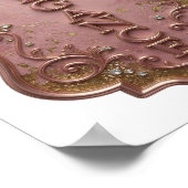Iconisch zilver ELEGANCE-ontwerp Poster (Hoek)