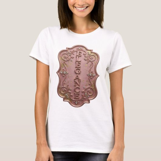 Iconisch zilver ELEGANCE Overhemd Ontwerp T-shirt (Voorkant)