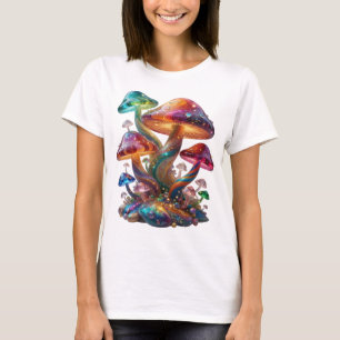 Iconisch zilver ONOPSPOORBAAR artistiek motief T-shirt