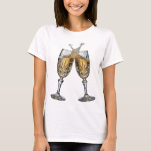 Iconisch zilver PROOST OP GOEDE GEZONDHEID Print T-shirt