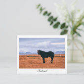 Iconisch zwart IJslands briefkaart (Staand voorkant)