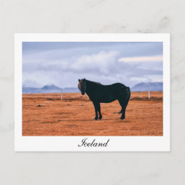 Iconisch zwart IJslands briefkaart