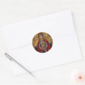 Iconische 15e eeuw Mary met Christus Kind Ronde Sticker (Envelop)