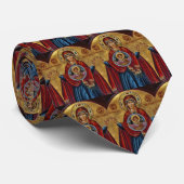 Iconische 15e eeuw Mary met Christus Kind Stropdas (Opgerold)